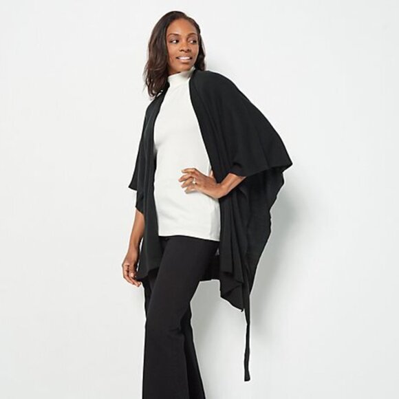 All Worthy Hunter McGrady Tie Front Knit Cardigan WRAP COZY SWEATER KIMONO XL/1X - Picture 1 of 6